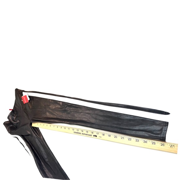 SPANX Women’s Faux Leather Stripe Leggings Size: S Color: Black/White NWT. - Picture 12 of 16